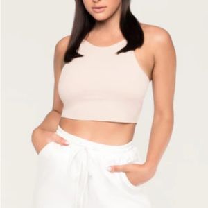 MESHKI Ribbed Crop Top